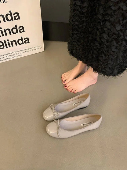 SOKYND Delphine Bowtie Ballet Flats ShoesGrey35