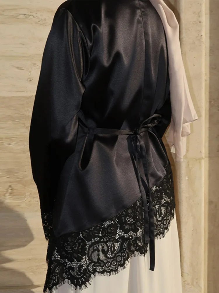 SOKYND Elara Asymmetrical Long Sleeve Lace Hem Top Tops1005011565176581-;ur1772479400689363992BlackM