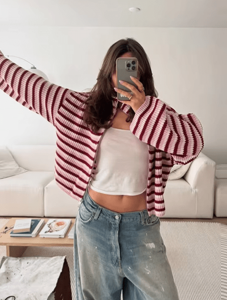 SOKYND Elena Knit Zip Sweater SweaterRedS