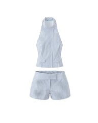 Ella Striped Mini Skirt Set