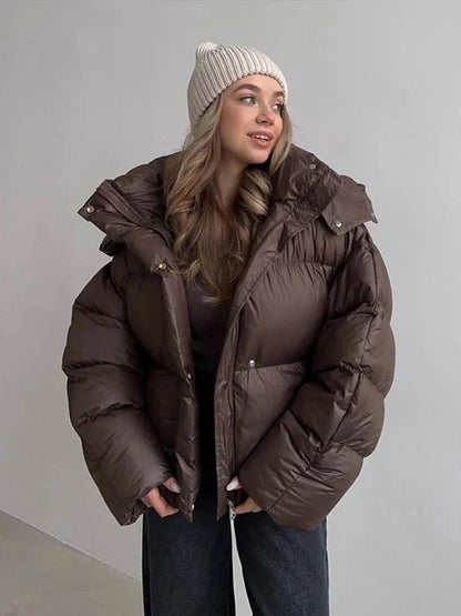 SOKYND Ellie Lightweight Puffer Jacket JacketSOKYND-336983-BRO-M-53559BrownM