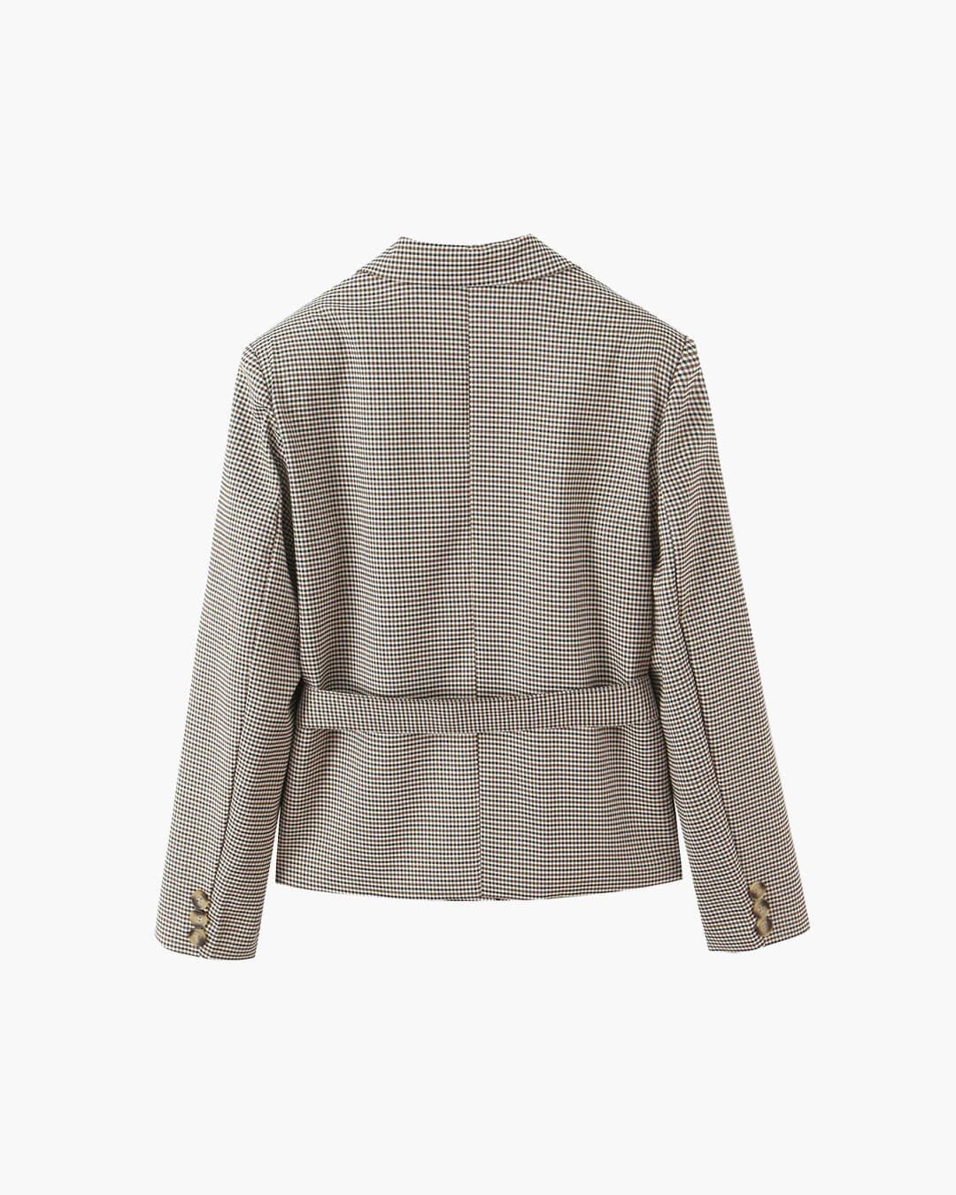 SOKYND Elma Houndstooth Belted Shorts Suit Matching SetsQk1774219786663122219L