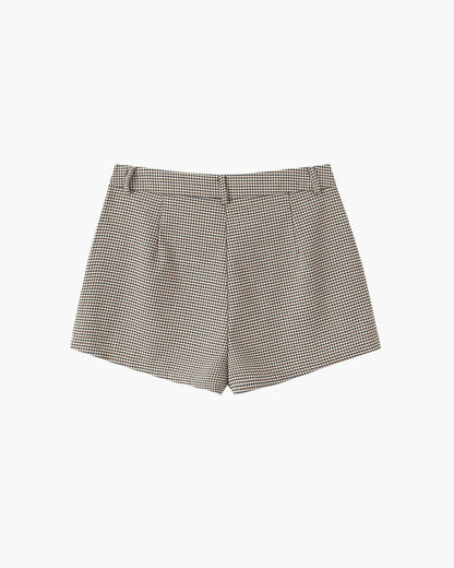 SOKYND Elma Houndstooth Belted Shorts Suit Matching SetsQk1774219786663122219L