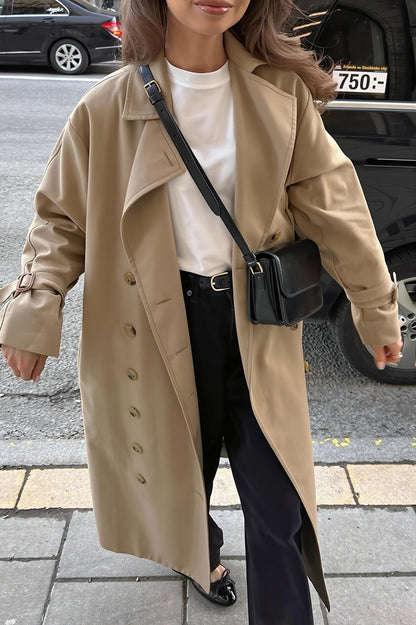 SOKYND Esther Classic Double Breasted Trench Coat CoatSOKYND-187735-BEI-S-32791BeigeS