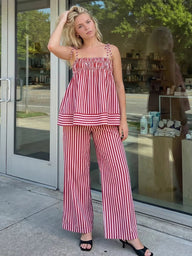 Fiona Striped Pajama Set