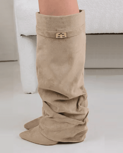 SOKYND Gloria Slouchy Faux Suede Knee High Boots BootsSOKYND-752535-BRO-34-17175Brown34