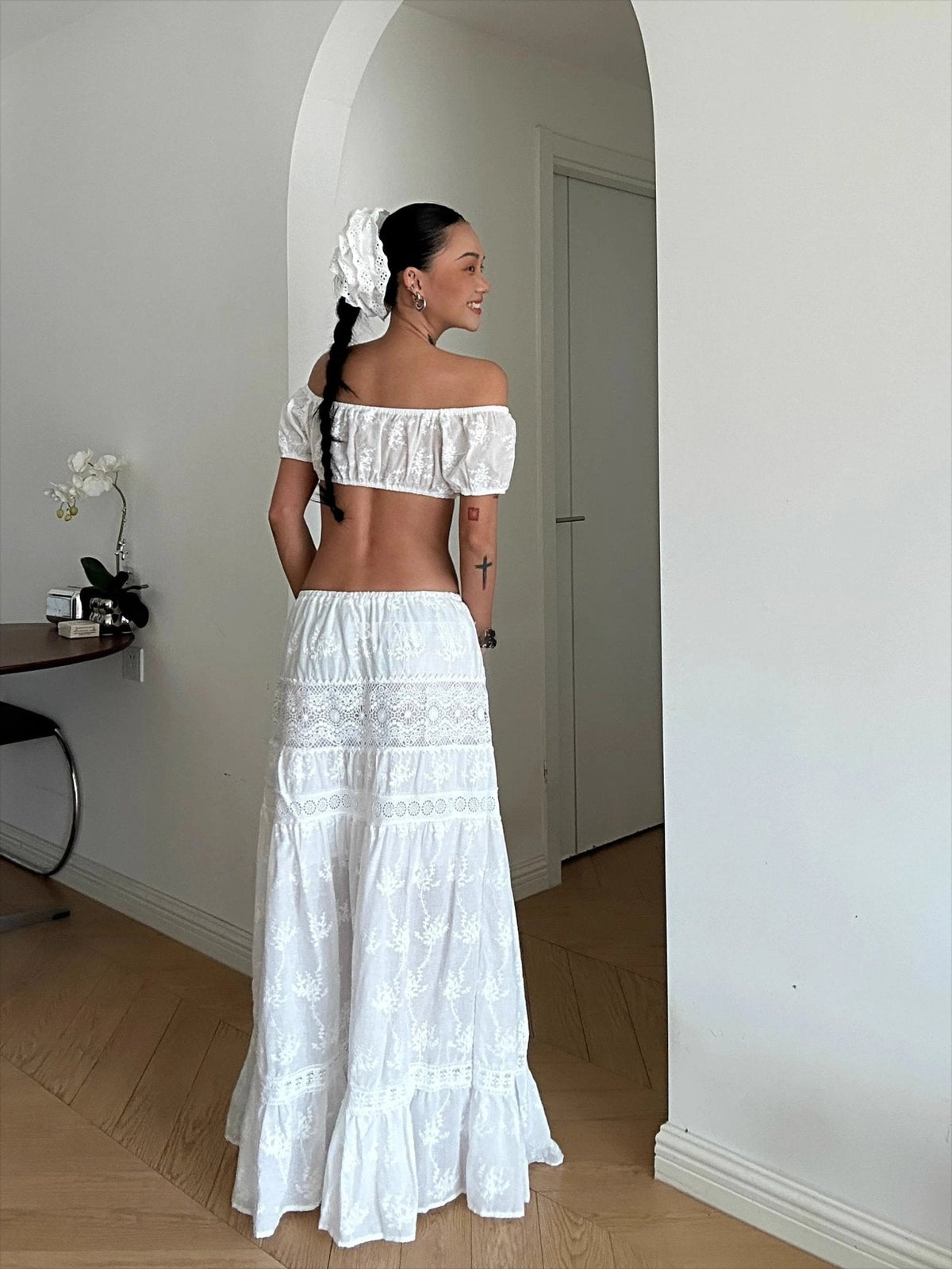 SOKYND Hanna Bohemian Crop Top Maxi Skirt Set Matching SetsSOKYND-968215-OFF-S-58679Off ShoulderS