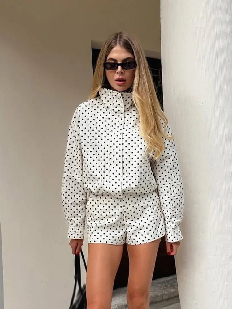 SOKYND Hera Polka Dot Jacket Coats & JacketsMu1774219786673589680WhiteS