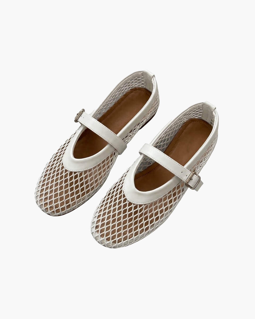 SOKYND Jessica Mesh Ballet Flats ShoesSOKYND-874007-WHI-OS-40663White36