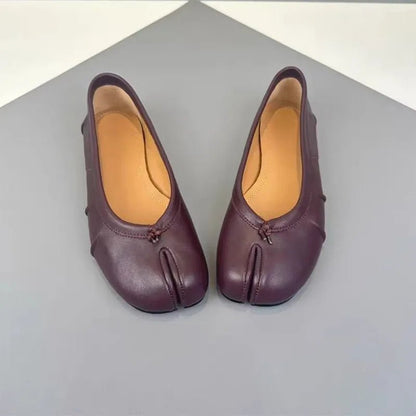 SOKYND Kaira Split-Toe Leather Mules ShoesSOKYND-414103-WIN-35-35415Burgundy35