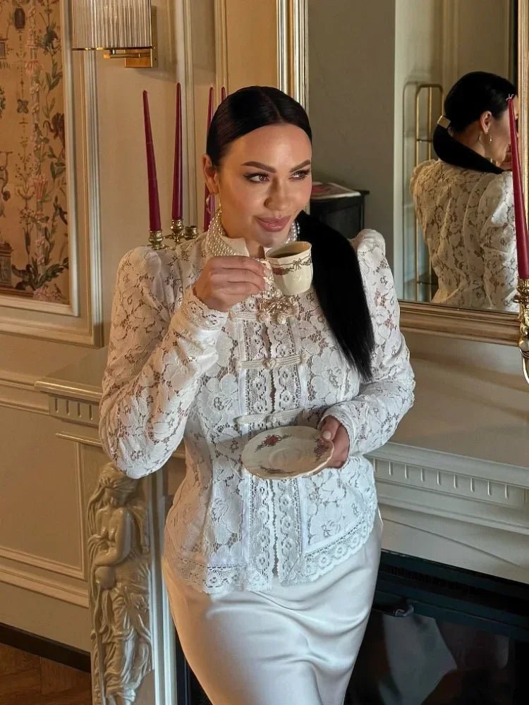 SOKYND Karina Puff Sleeve Lace Blouse Topsrq1772777205899824397WhiteL
