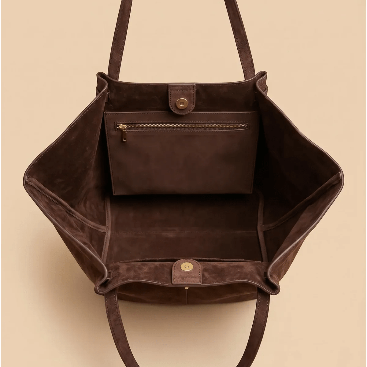 SOKYND Leah Bat-Wing Suede Tote Bag BagSOKYND-856471-BRO-OS-95767Brown