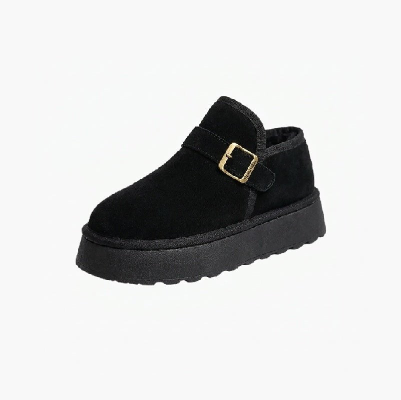 SOKYND Lena Slip-On Suede Platform Ankle Booties ShoesSOKYND-016215-BLA-42-27159Black42