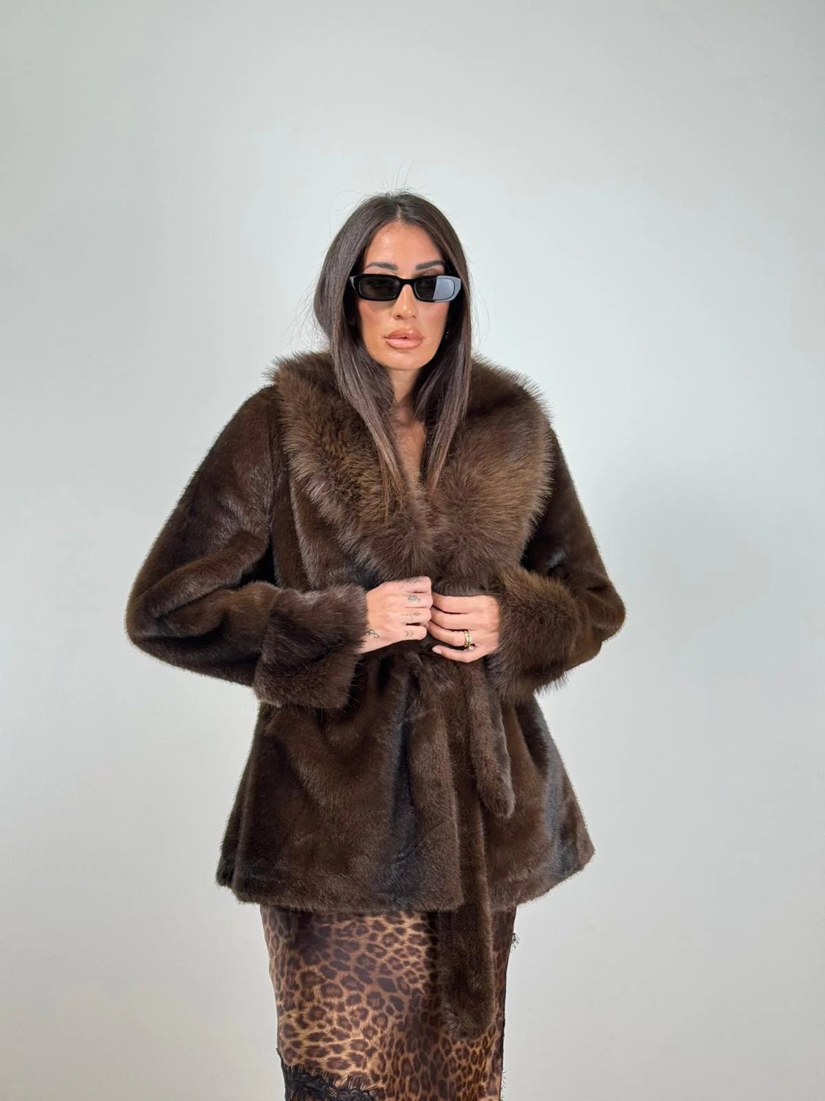SOKYND Leslie Faux Fur Coat Coats & JacketsBB1767356248749272891MCoffee
