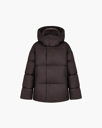 SOKYND Lola Oversized Puffer Jacket with Detachable Hood JacketSOKYND-468055-BRO-S-17399BrownS