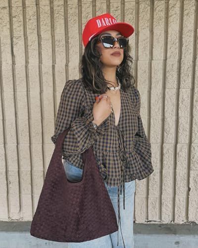 SOKYND Lola Woven Faux Suede Tote Bag BagSOKYND-493847-BRO-OS-47255Brown