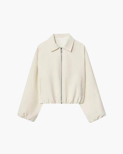SOKYND Luana Puffed Bomber Jacket Coats & JacketsCreamXS
