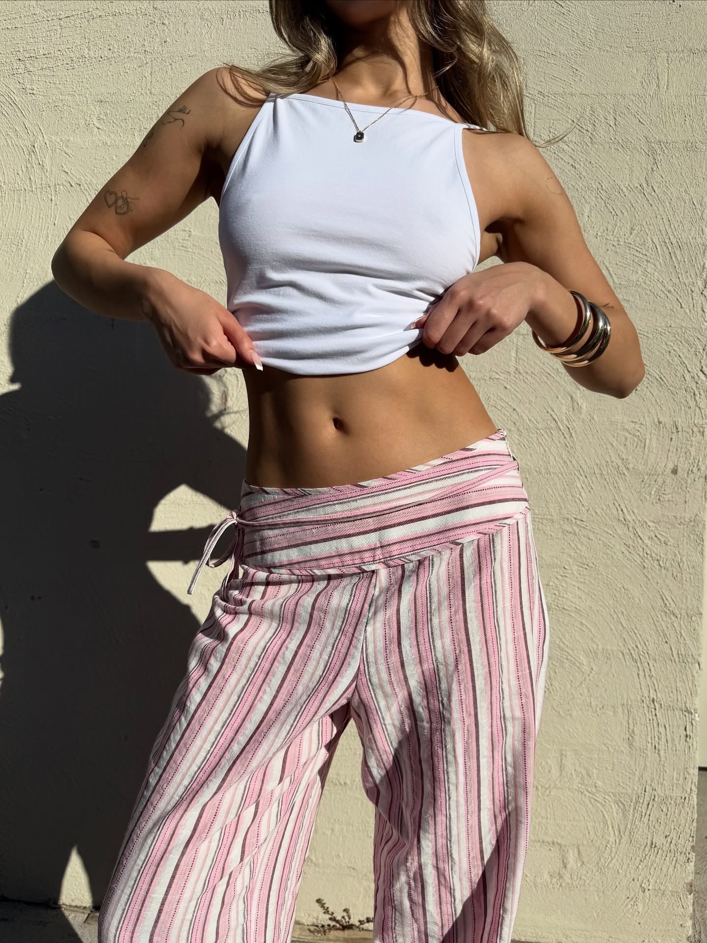 SOKYND Maialen Striped Palazzo Pants PantsSOKYND-901527-PIN-S-89559Pink/WhiteS