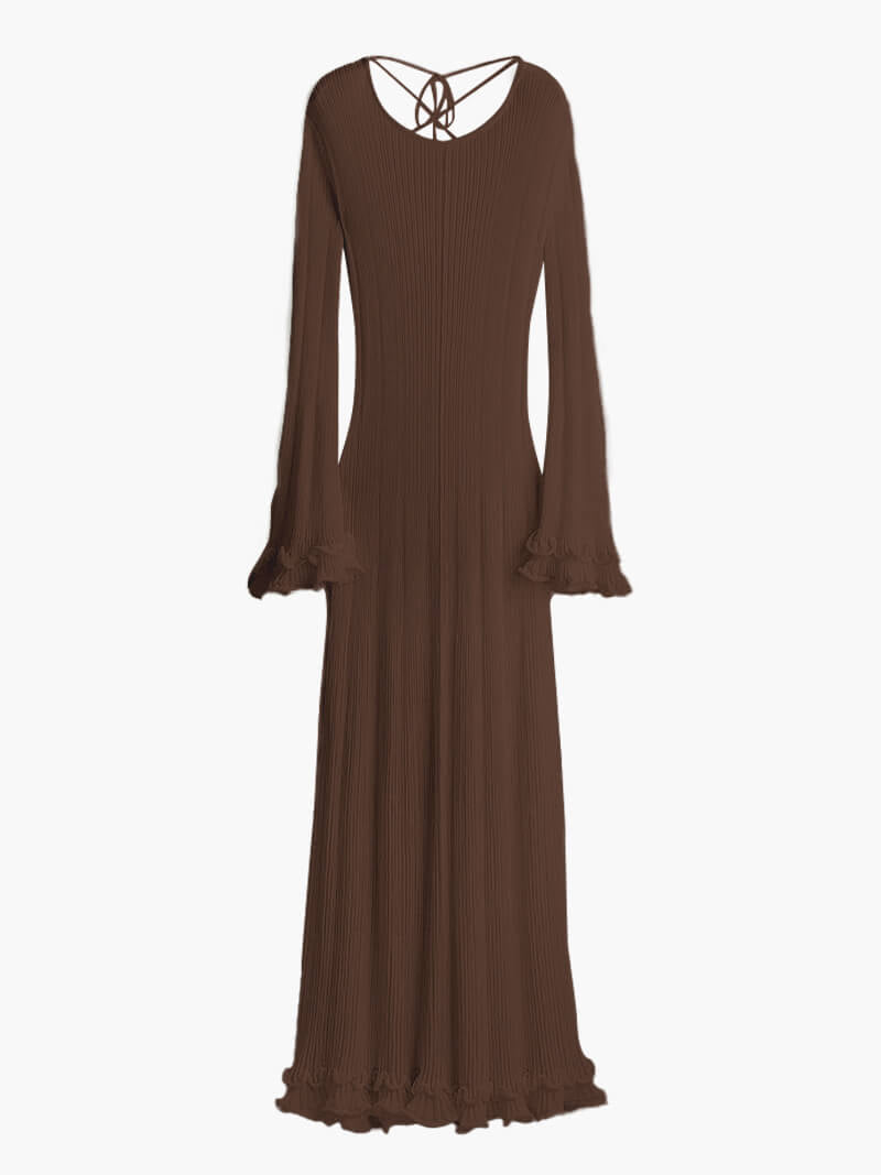 SOKYND Marei Maxi Dress DressBrownS
