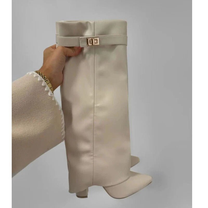 SOKYND Mariella High Boots BootsbJ1767356248741559549Beige Leather35