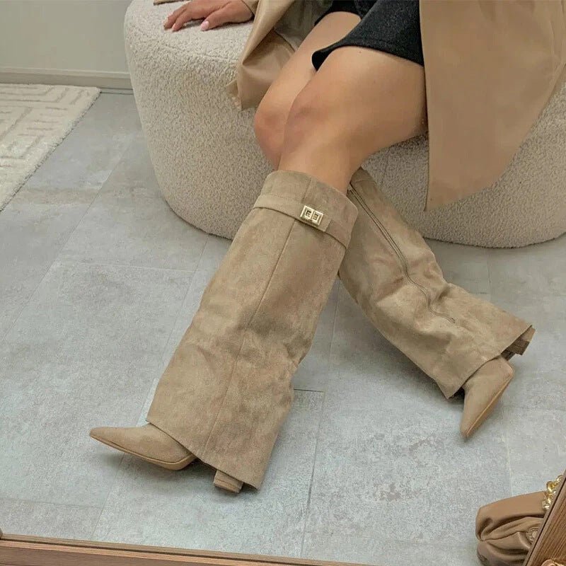 SOKYND Mariella High Boots BootsVX1767356248737162916Beige Suede35