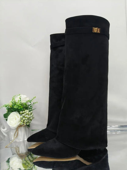 SOKYND Mariella High Boots BootsEF1767356248739390825Black Suede35