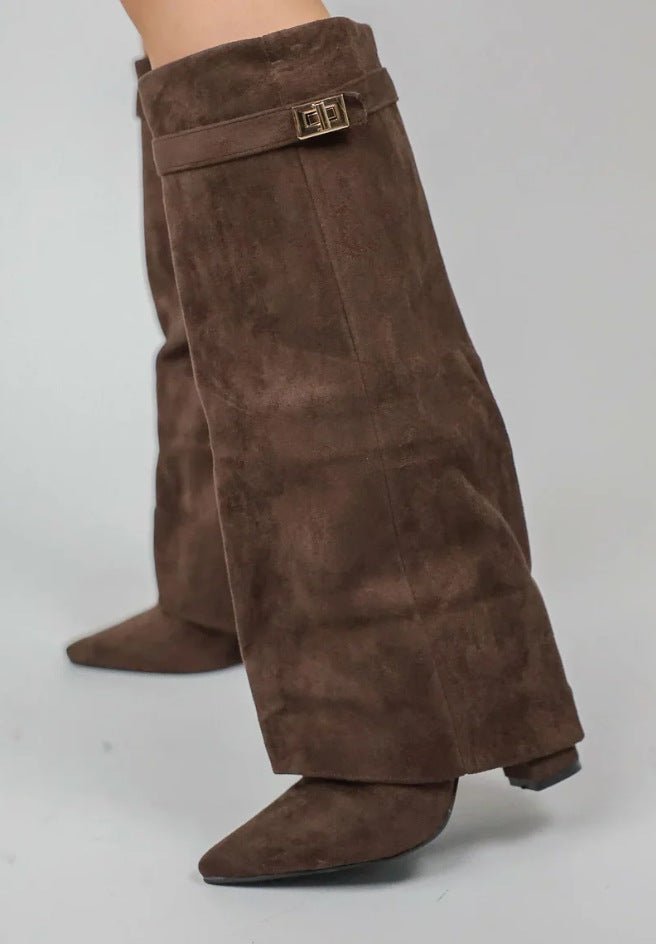 SOKYND Mariella High Boots BootsDX1767356248738266663Brown Suede35