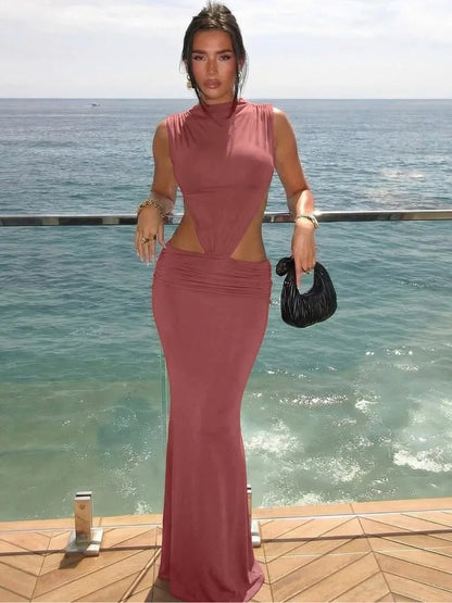 SOKYND Matilda Cutout Backless Maxi Dress DressSOKYND-174807-L-OS-39735Brick RedL