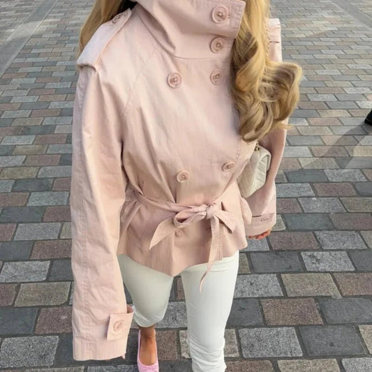 SOKYND Miriam Belted Trench Jacket CoatSOKYND-416471-PIN-S-94743PinkS