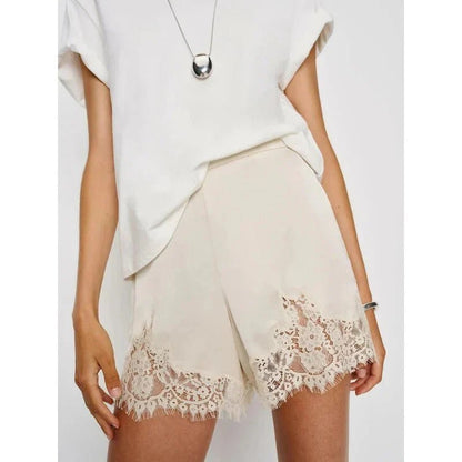 SOKYND Moira Satin Lounge Shorts BottomsSOKYND-734999-BRO-L-79543BrownL