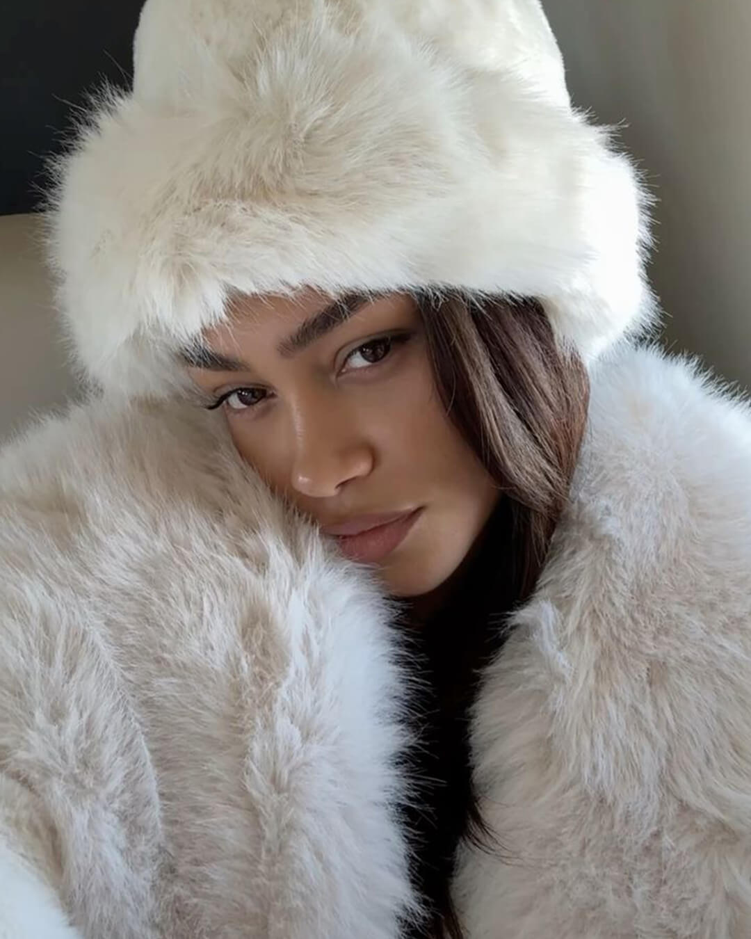 SOKYND Natasha Faux Fur Hat HatsQc1767356248749900671Pink