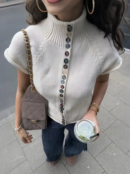 SOKYND Nina Ribbed Knit Cardigan Top CardiganSOKYND-450135-BEI-S-55287BeigeS