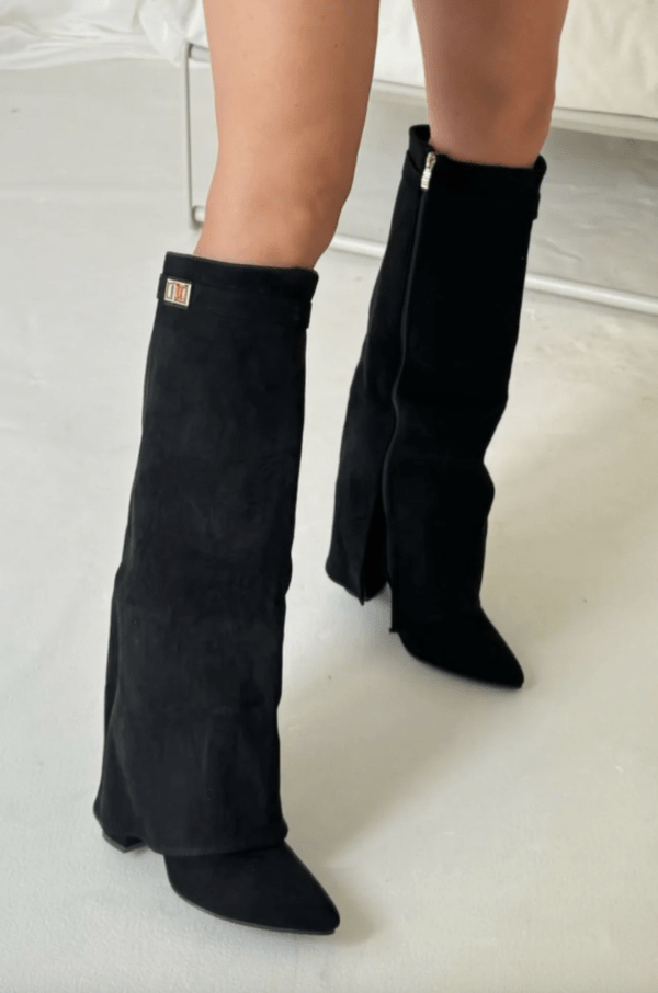 SOKYND Odelie Suede Boots ShoesFW1767625273828379001Black38