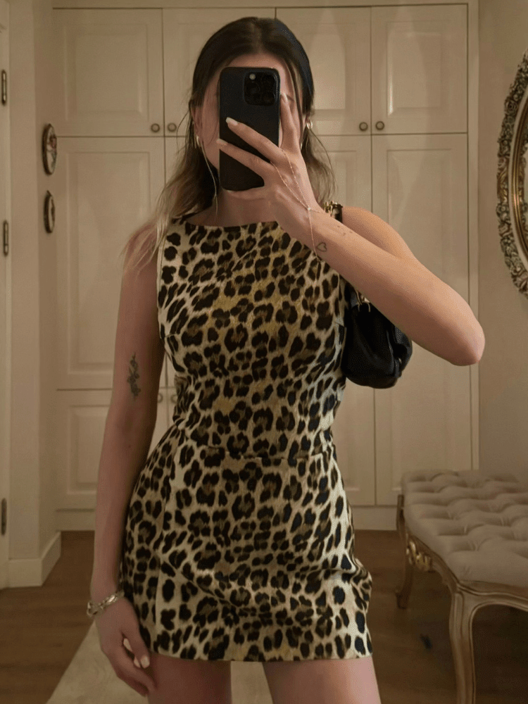 SOKYND Olivia Leopard Mini Dress DressSOKYND-583383-L-OS-58615L