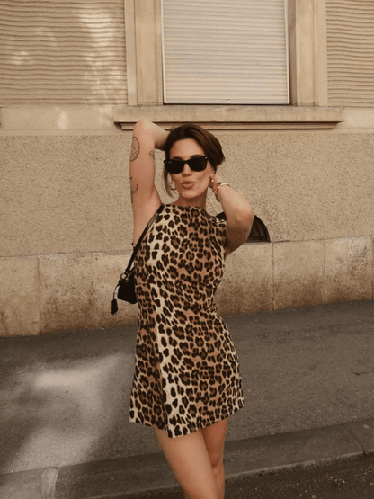 SOKYND Olivia Leopard Mini Dress DressSOKYND-583383-S-OS-93079S