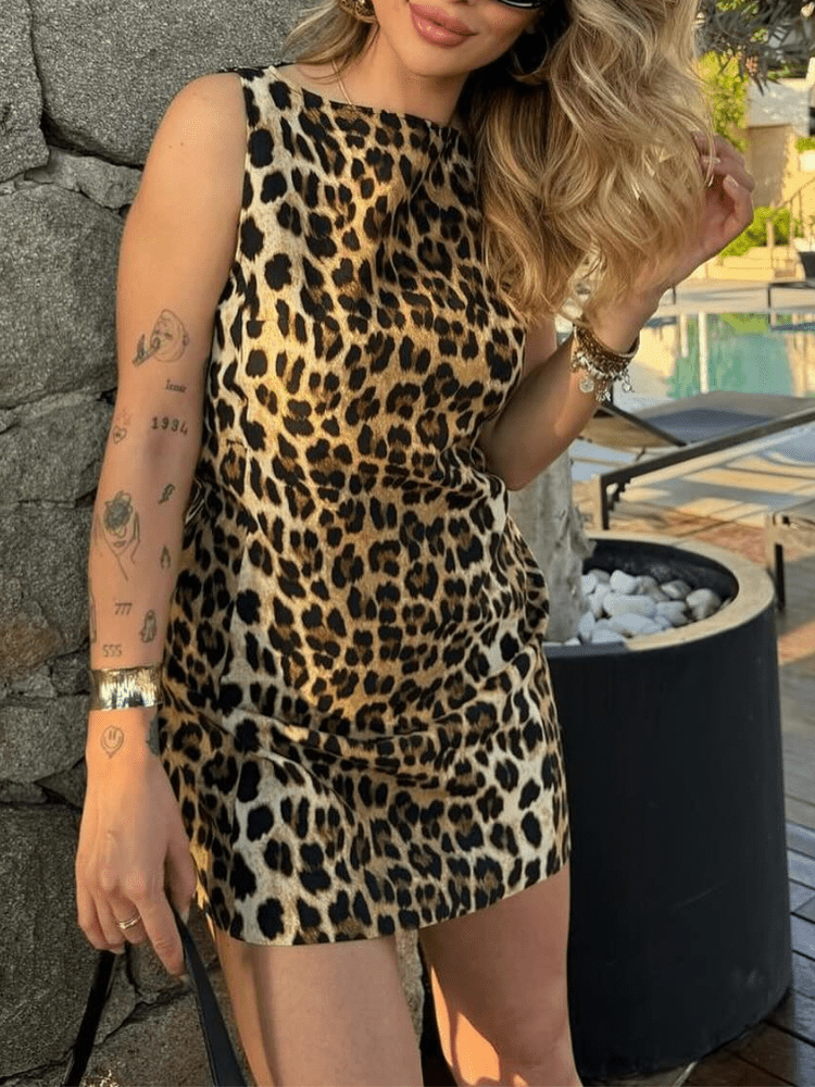 SOKYND Olivia Leopard Mini Dress DressSOKYND-583383-XS-OS-60311XS