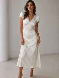 Ora Printed Satin Midi Dress