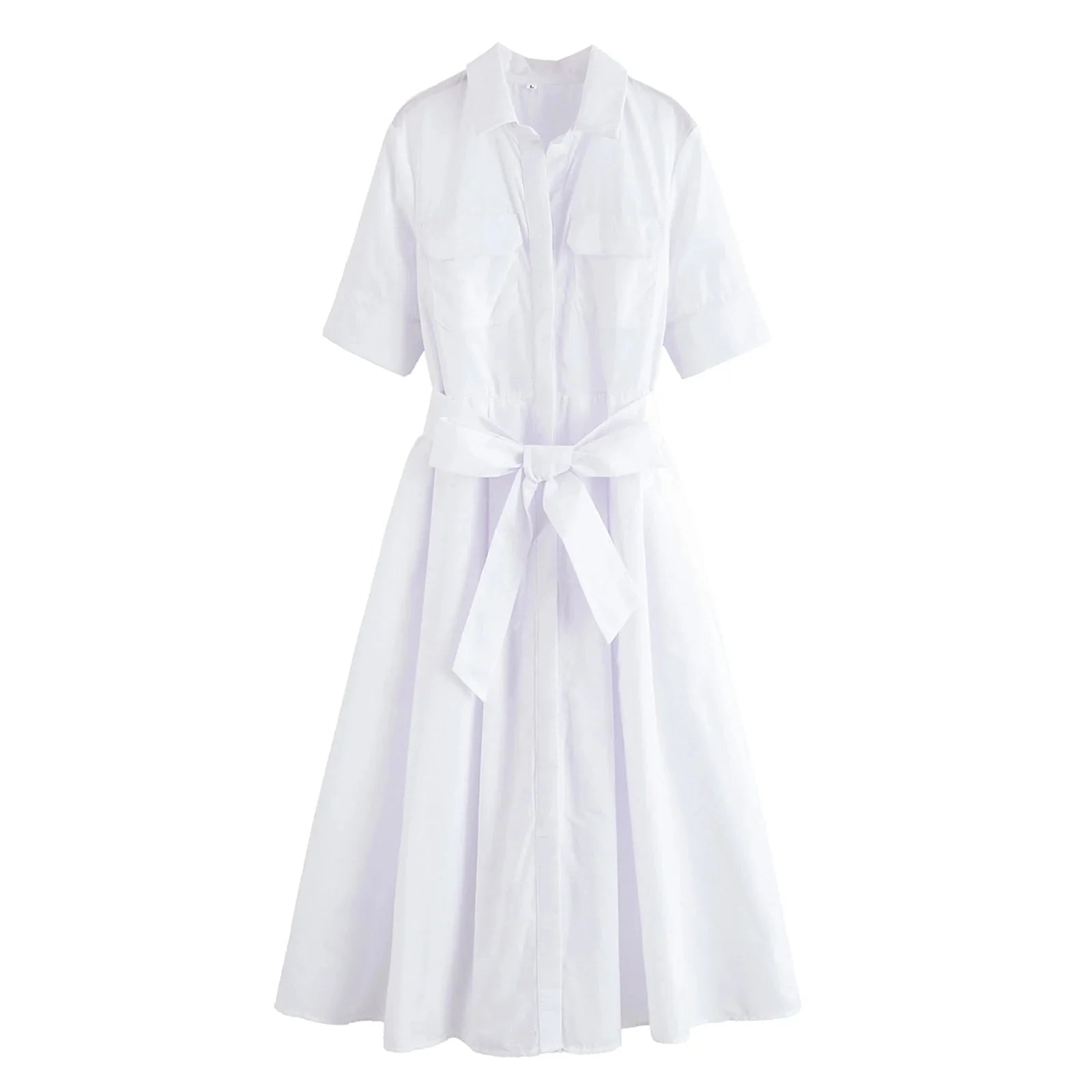SOKYND Paloma Belted Shirt Midi Dress DressesSOKYND-375255-PIN-XS-00759Pink StripesXS