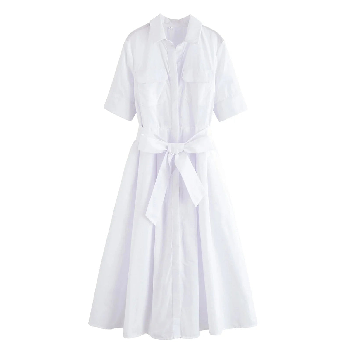 SOKYND Paloma Belted Shirt Midi Dress DressesSOKYND-375255-PIN-XS-00759Pink StripesXS