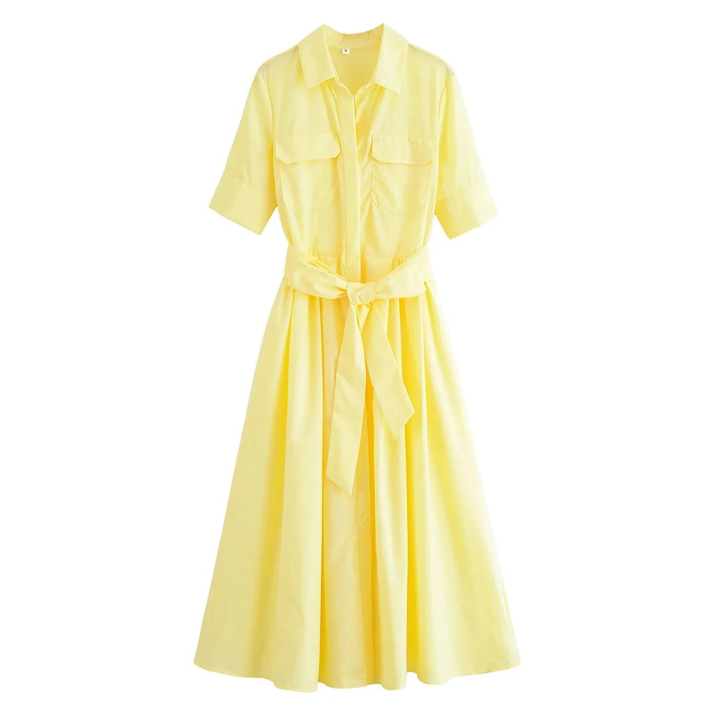 SOKYND Paloma Belted Shirt Midi Dress DressesSOKYND-375255-PIN-XS-00759Pink StripesXS