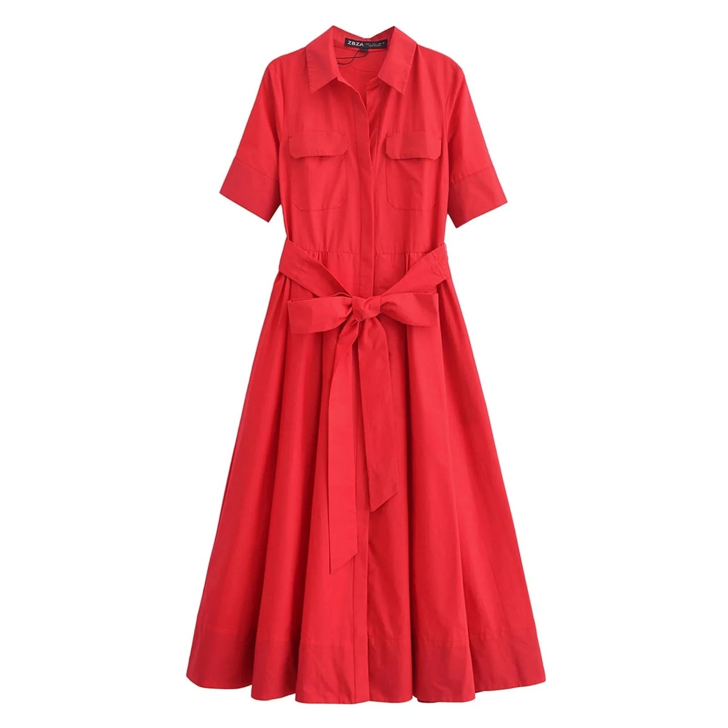SOKYND Paloma Belted Shirt Midi Dress DressesSOKYND-375255-PIN-XS-00759Pink StripesXS