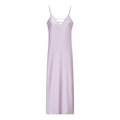 SOKYND Reina Satin Backless Maxi Dress DressLight PurpleXS