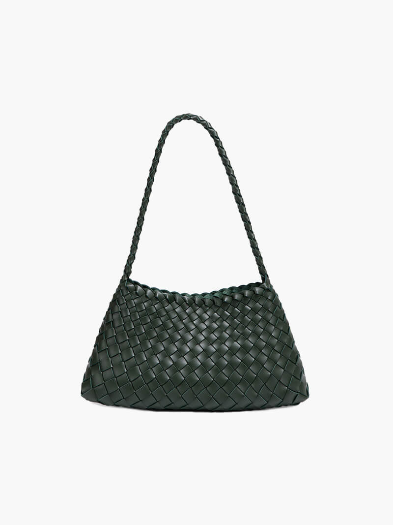 SOKYND Sarah Vegan Leather Woven Bag Small BagSOKYND-220119-GRE-S-75127GreenSmall