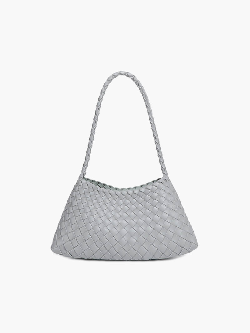 SOKYND Sarah Vegan Leather Woven Bag Small BagSOKYND-220119-GRE-S-07895GreySmall