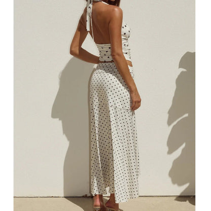SOKYND Sophia Polka Dot Two - Piece Set Two - Piece SetBlackS