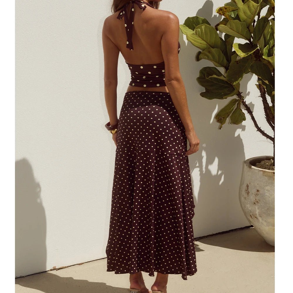 SOKYND Sophia Polka Dot Two - Piece Set Two - Piece SetYellowS