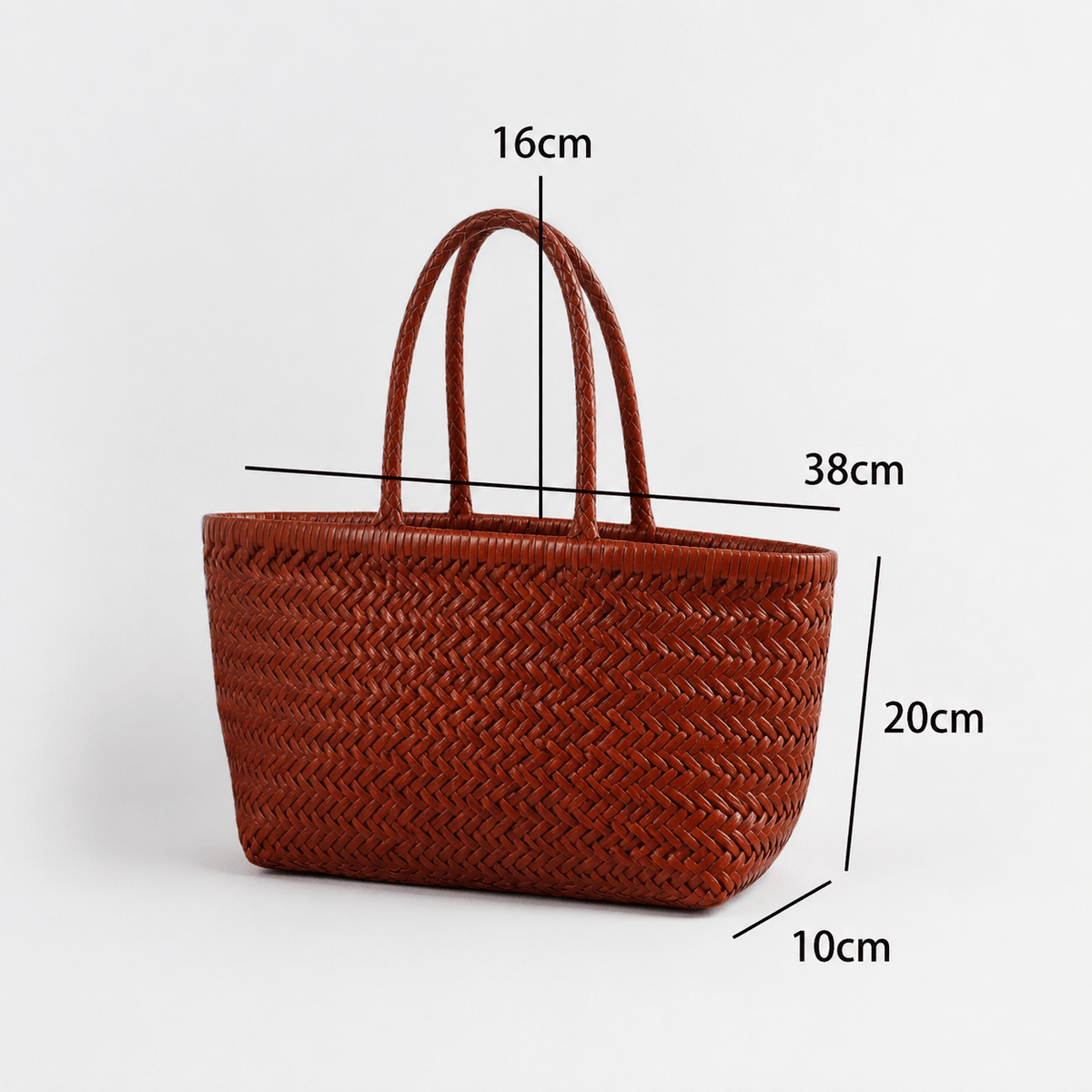 SOKYND Stellina Handwoven Leather Tote Bag HandbagsSOKYND-490711-BRO-OS-42871Brown