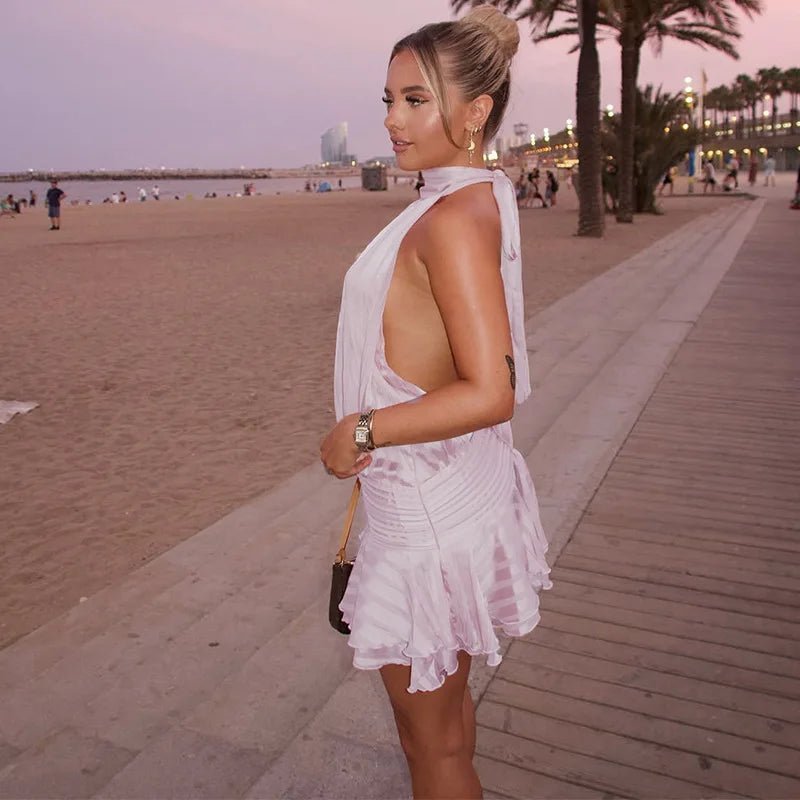SOKYND Tacita Backless Mini Dress DressSOKYND-863447-PIN-S-27671PinkS