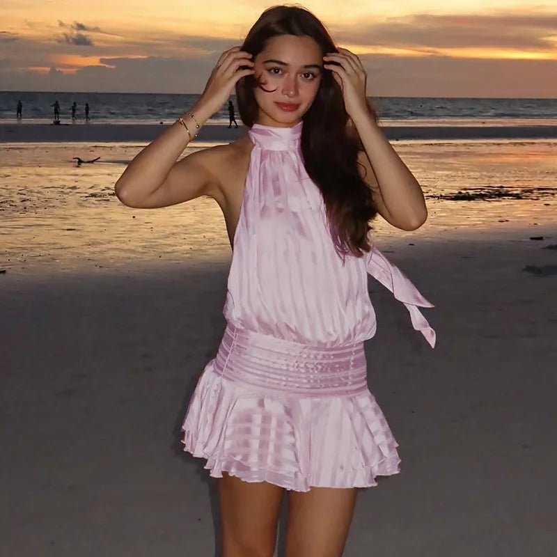 SOKYND Tacita Backless Mini Dress DressSOKYND-863447-PIN-S-27671PinkS
