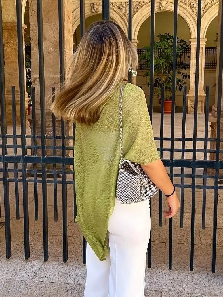 SOKYND Tahlia Batwing Knitted Shawl Top TopsSOKYND-117655-OLI-S-90551OliveS